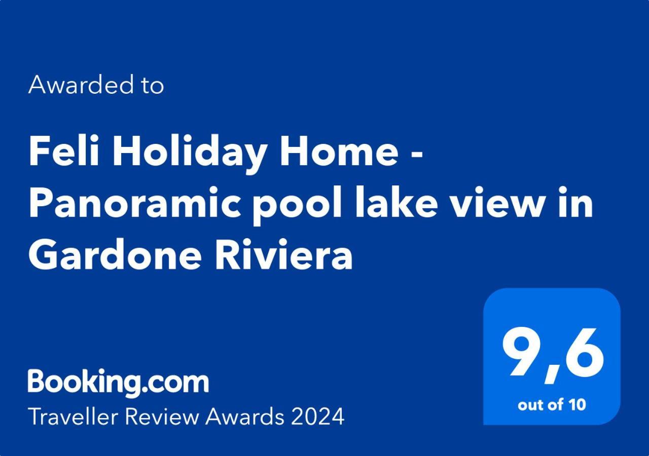 Feli Holiday Home - Panoramic Pool Lake View In Gardone Riviera Exteriör bild